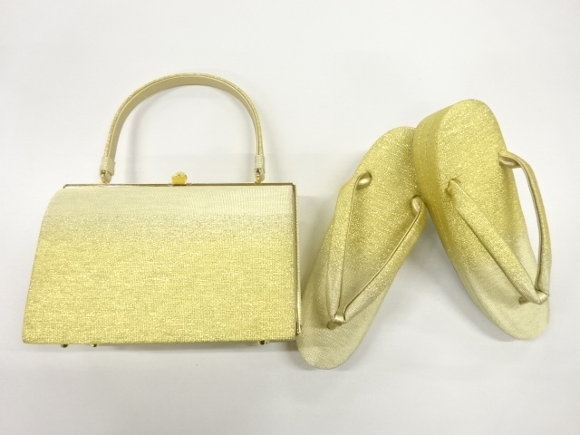 暈し柄織出し和装バッグ・草履セット（草履24センチ）